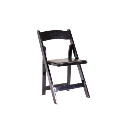 Image of Black Wood Folding Chair